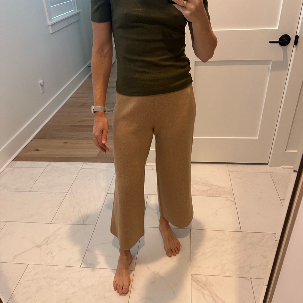 J Crew Sweater Camel Pants Set